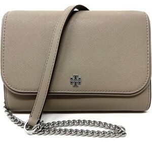 Tory Burch Tan Crossbody Bag with Chain Strap
